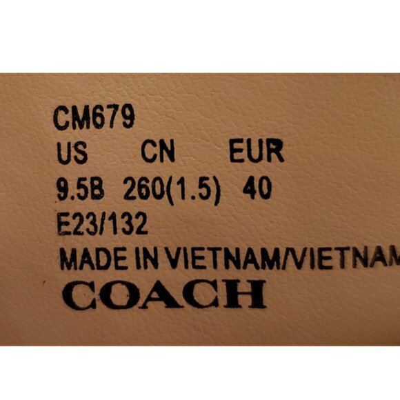 Coach Heeled Gold Studded Ankle Booties Size -9.5B Tan Leather/Suede - Picture 5 of 10